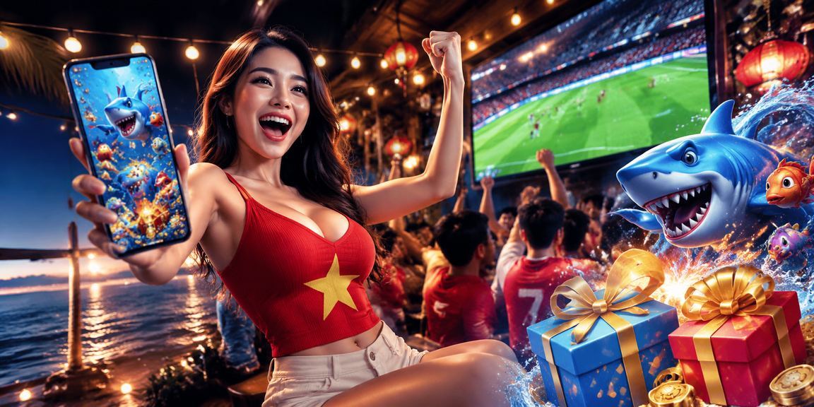 Quang cảnh thành phố Hà Nội với bờ biển và trò chơi câu cá